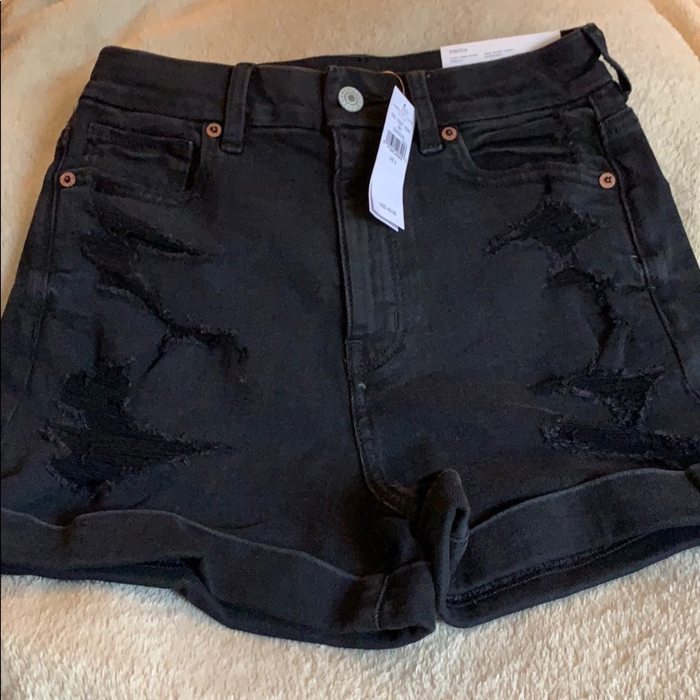 AE stretch mom shorts